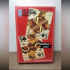 *Read 1995 Autumn King & Queen Double Sided 1000 Pc Jigsaw Puzzle FX Schmid USA